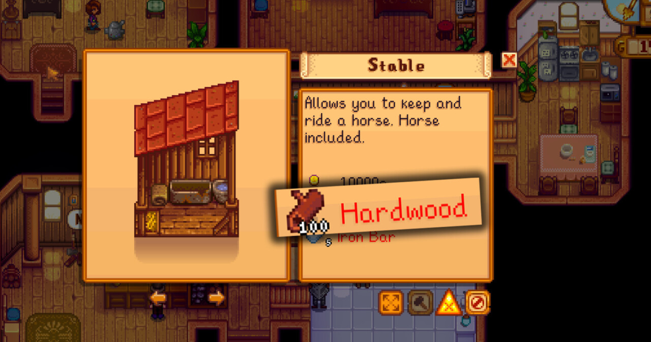 Hardwood for stable